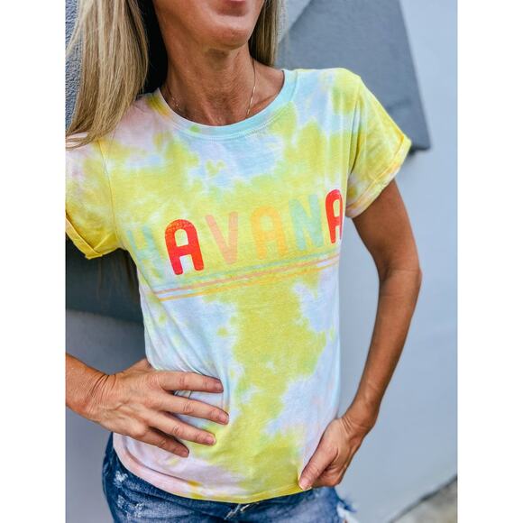 PROJECT KARMA TIE DYE HAVANA SHORT SLEEVE RETRO INSPIRED T-SHIRT NEW XL - Picture 4 of 7